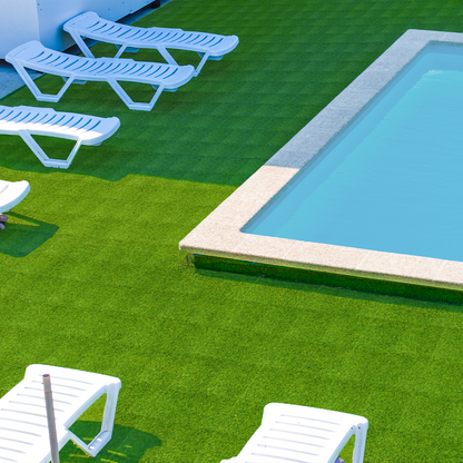 theVIEs Artificial Grass Tiles – 12"x12" Interlocking Turf Squares